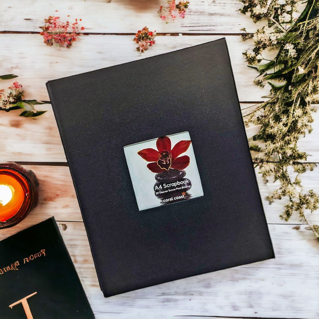 A4 Scrapbook Album Black image 0