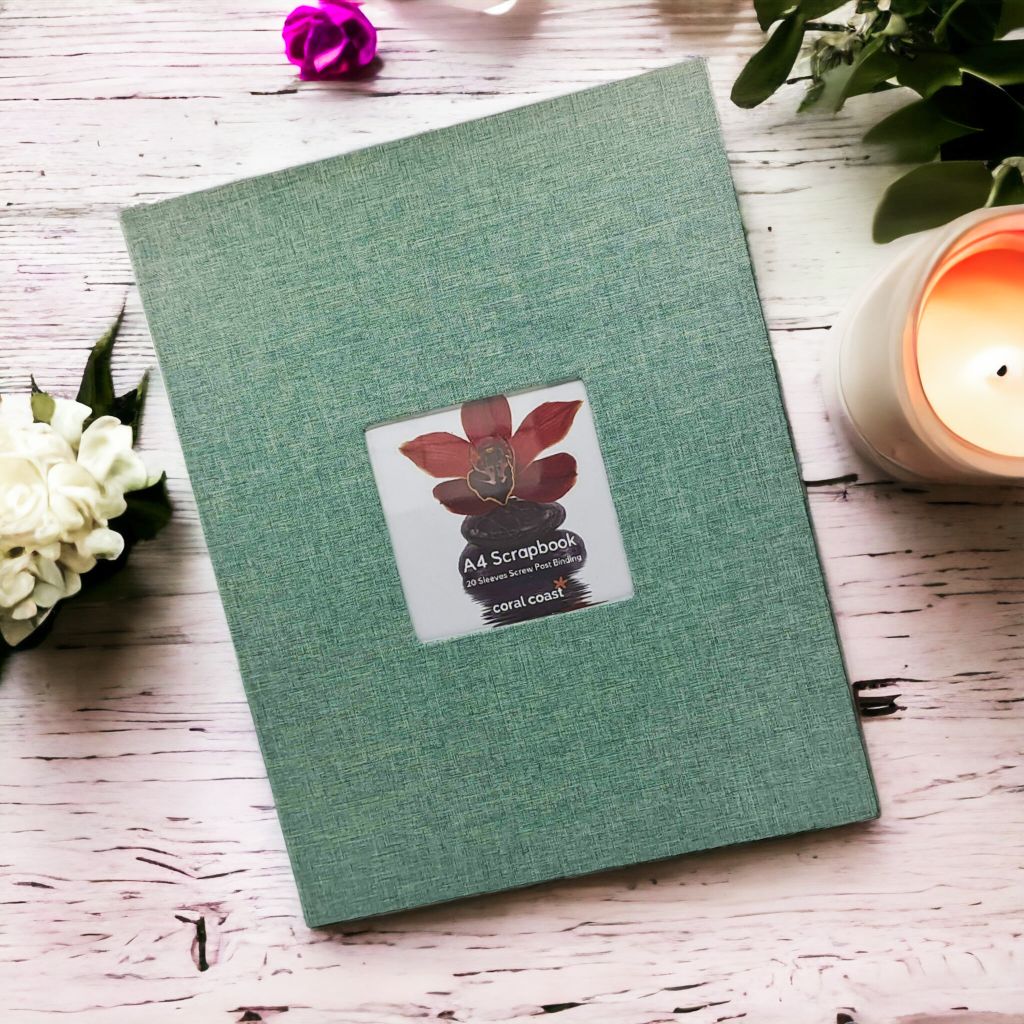 A4 Scrapbook Album Blue image 0