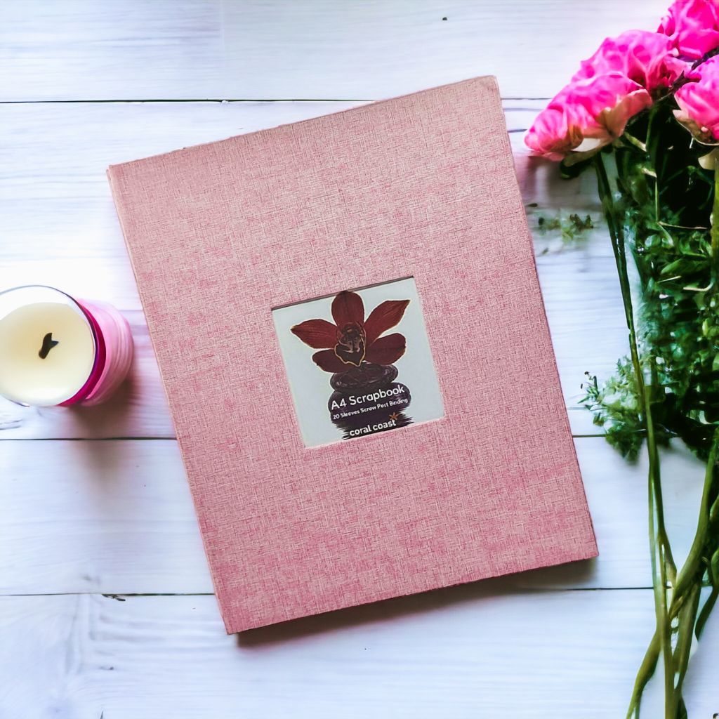 A4 Scrapbook Album Pink image 0