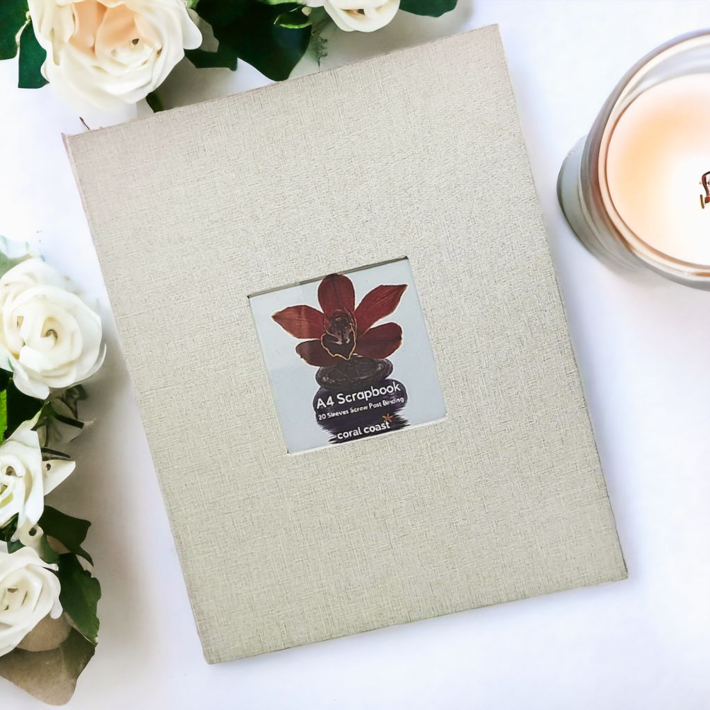 A4 Scrapbook Album Linen image 0