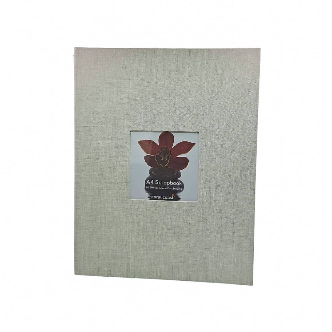 A4 Scrapbook Album Linen image 1