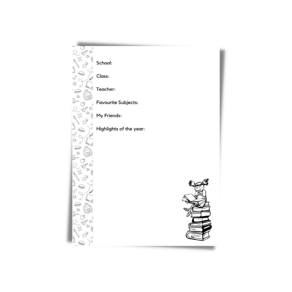 A4 Scrapbook Template B&W